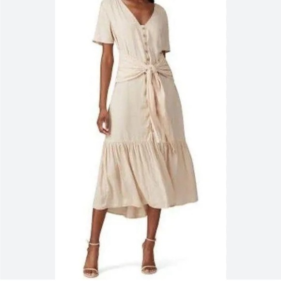 Love Whit Women's Nude Pink Satin Hourglass V size Large - Picture 1 of 12